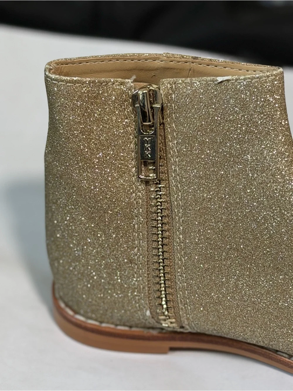 Janie and Jack Gold Sparkle Side-Zip Bootie